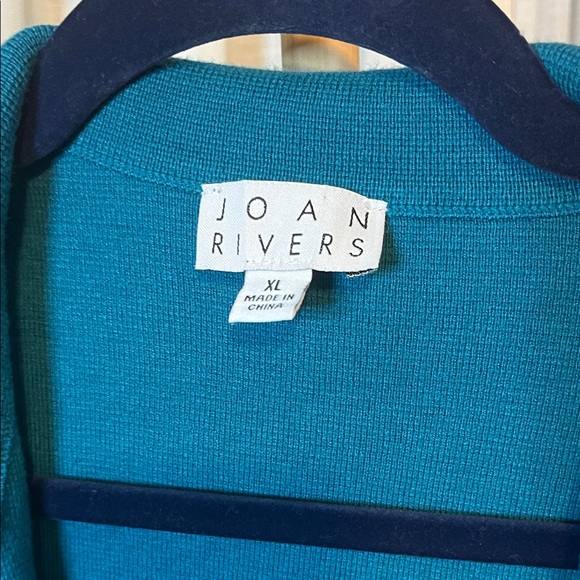 Joan Rivers Teal Blazer Jacket Cardigan, Size XL - Picture 2 of 2